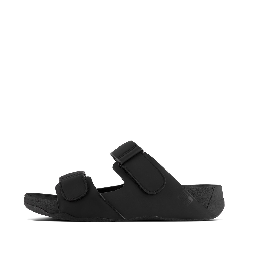 Fitflop Mens Slides - Gogh Neoprene Adjustable - Black - 139-TRKLUP